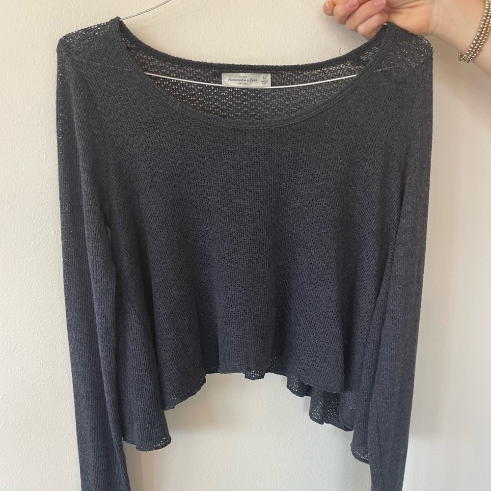 Abercrombie cropped see through shirt